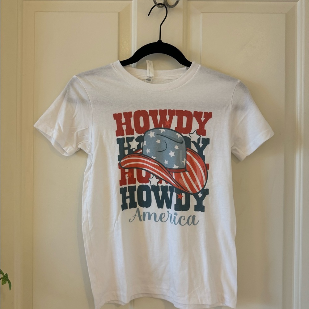 White Howdy America Kids T-Shirt 4th Of July